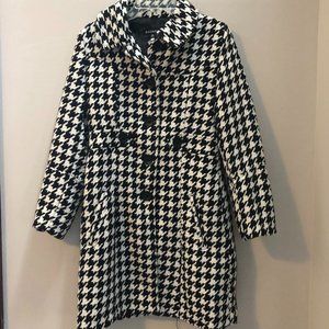 Girls Houndstooth Dress Coat | Kids Trench 10/12